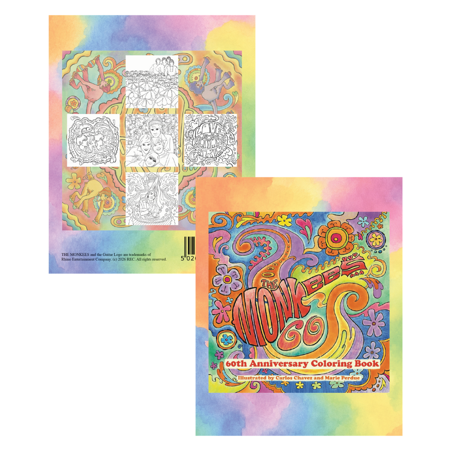 The Monkees 60th Anniversary Coloring Book