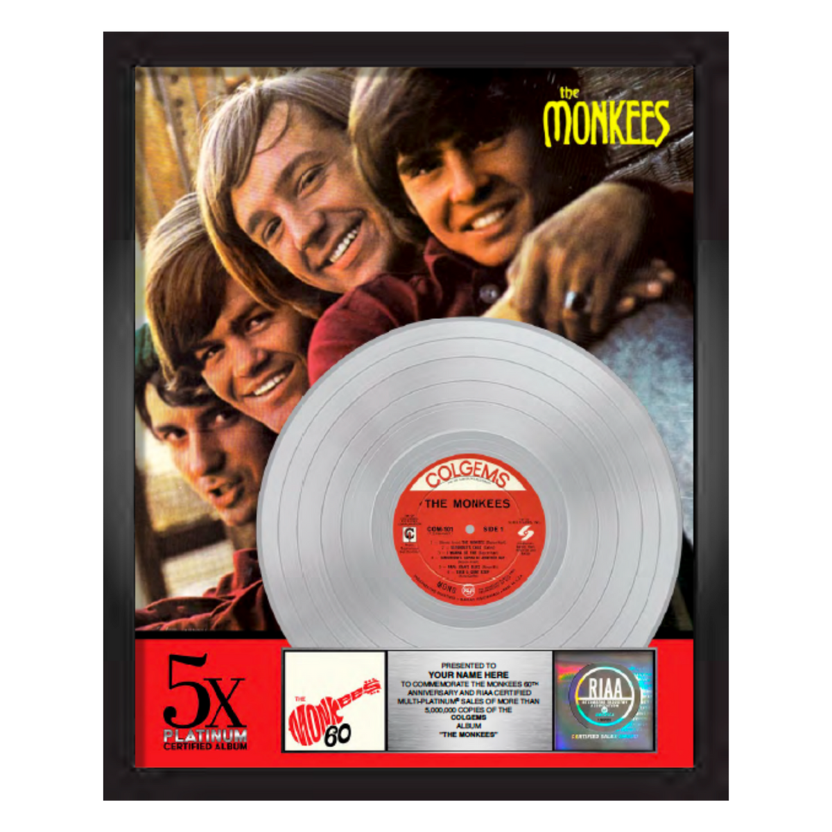The Monkees RIAA Personalized Plaque