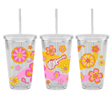 Floral Burst Drink Tumbler